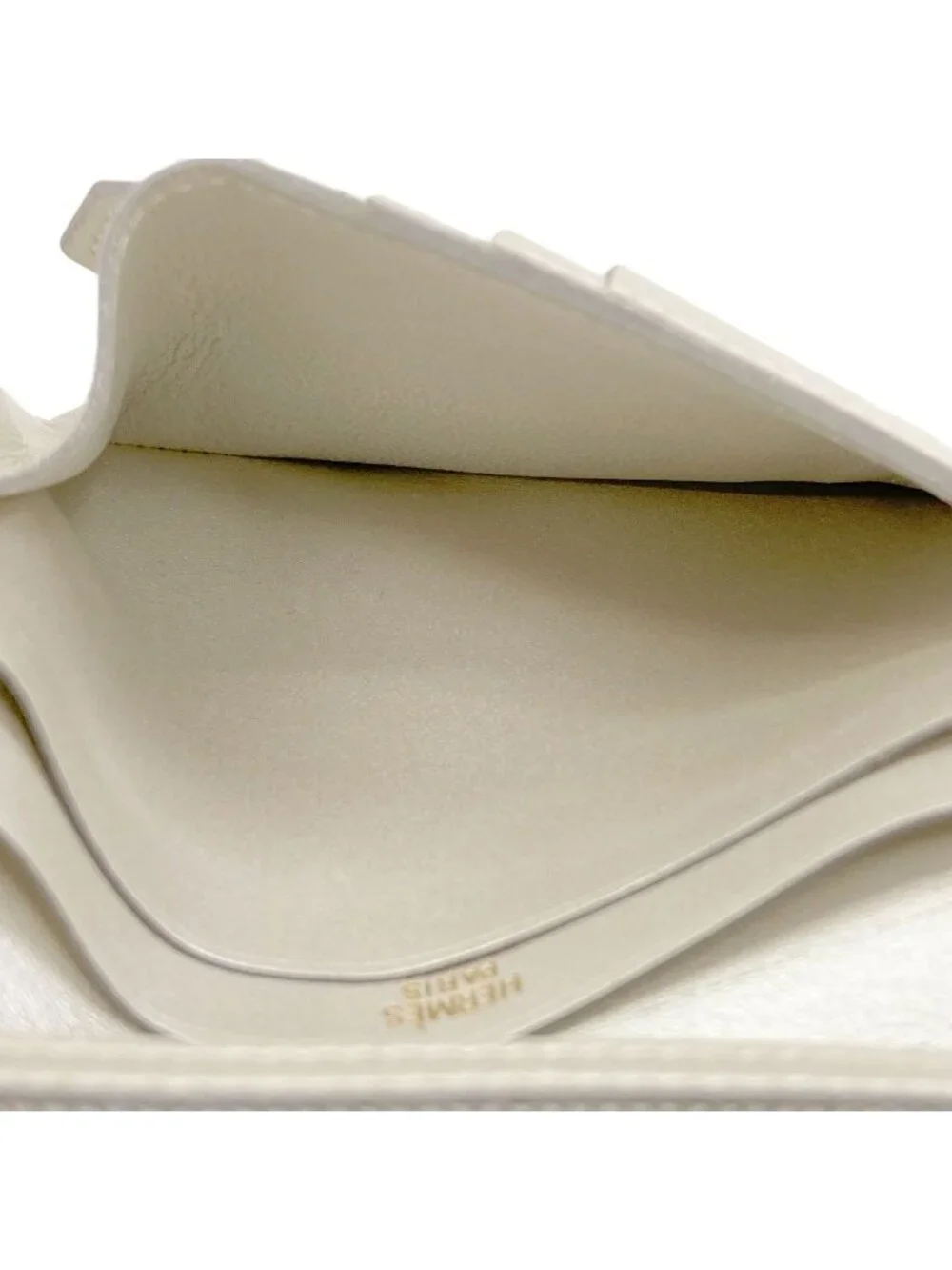 Hermes Bearn Compact Gold Bifold Wallet with Coin Pocket Box Calf